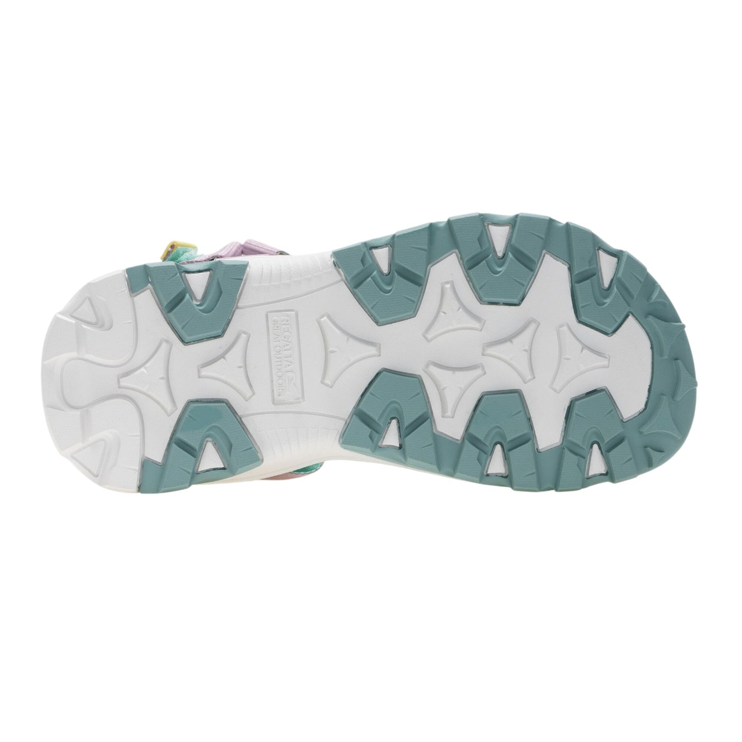 Powder Lilac-Ice Green - Close up - Regatta Womens-Ladies Contrast Sandals