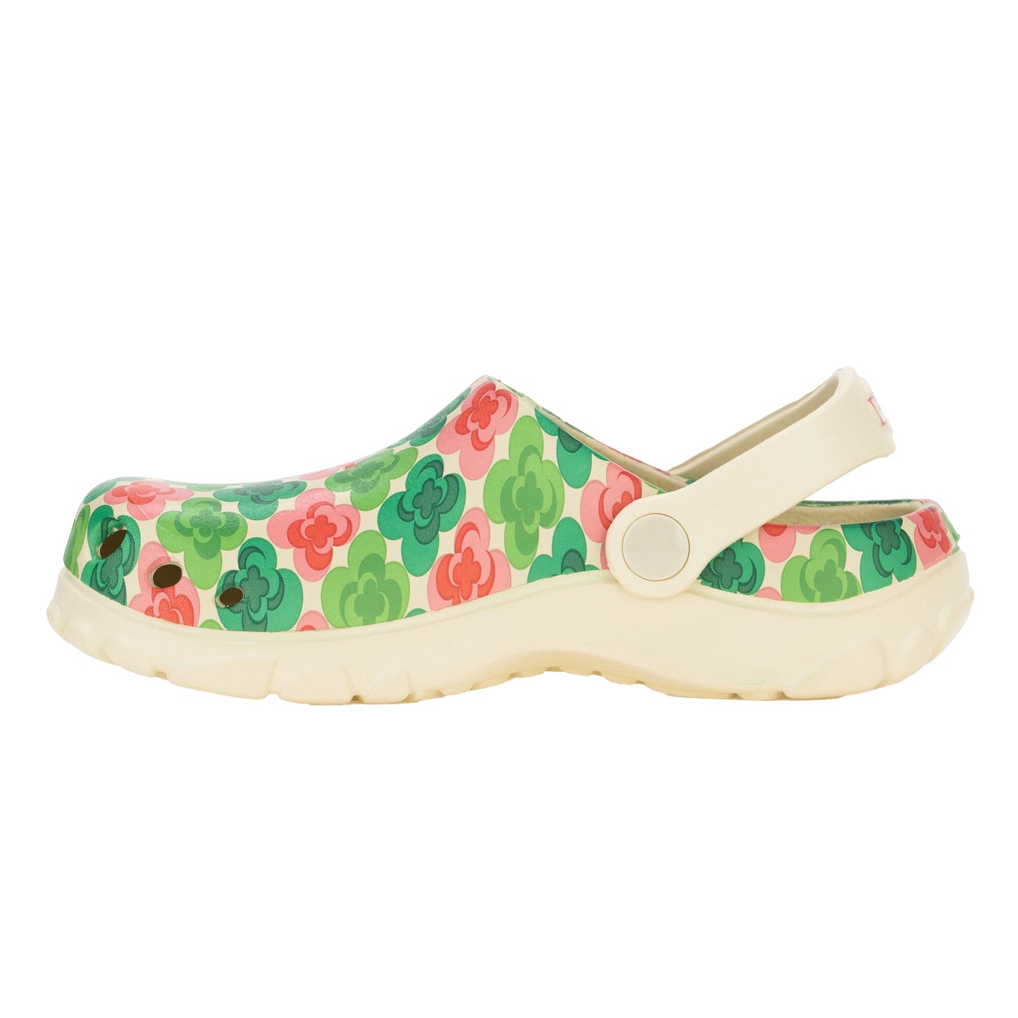 Green - Side - Regatta Childrens-Kids Orla Kiely Flower Clogs