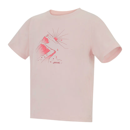 Pink Haze - Side - Regatta Childrens-Kids Aria Sunrise T-Shirt