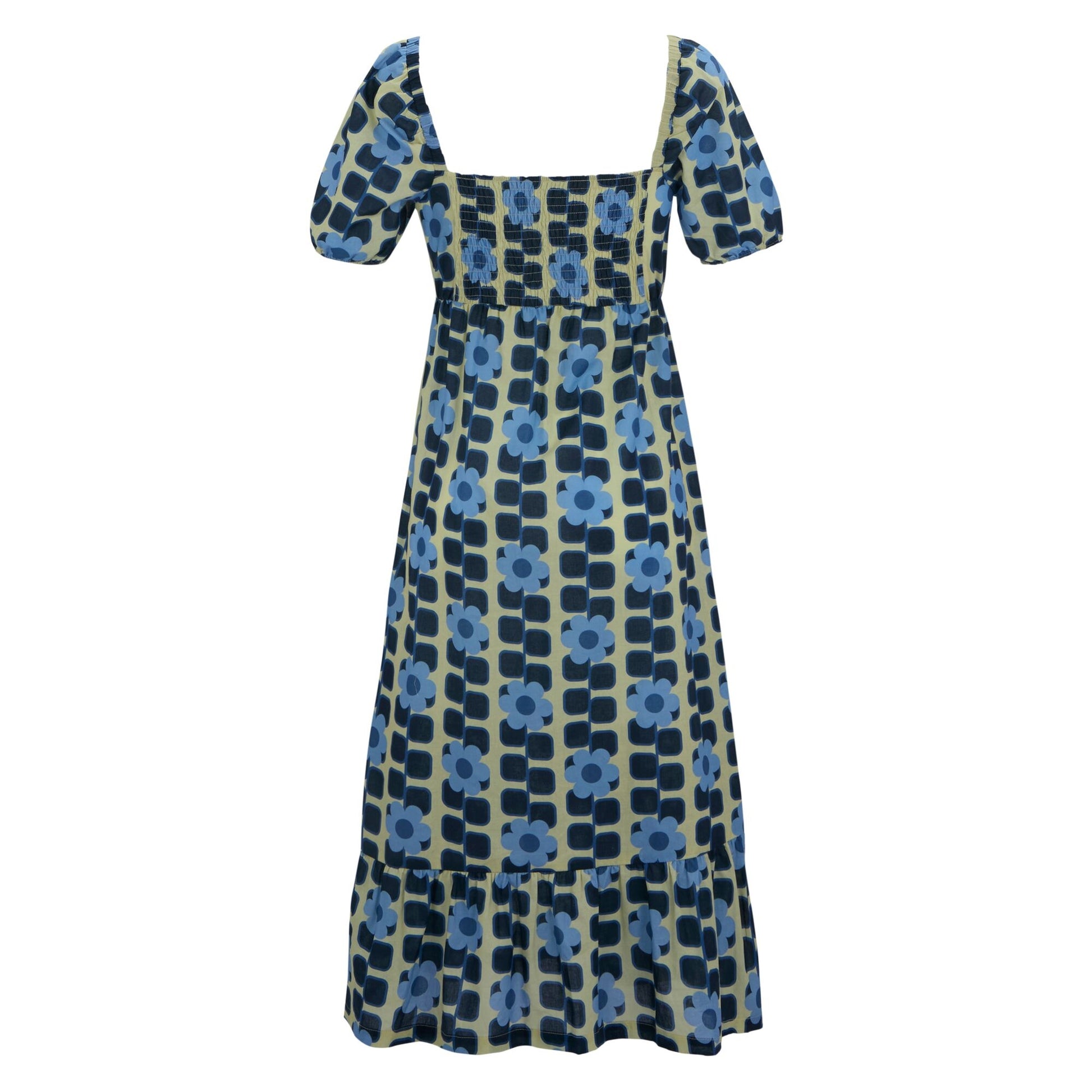 Blue - Back - Regatta Womens-Ladies Orla Kiely Giant Flower Summer Midi Dress