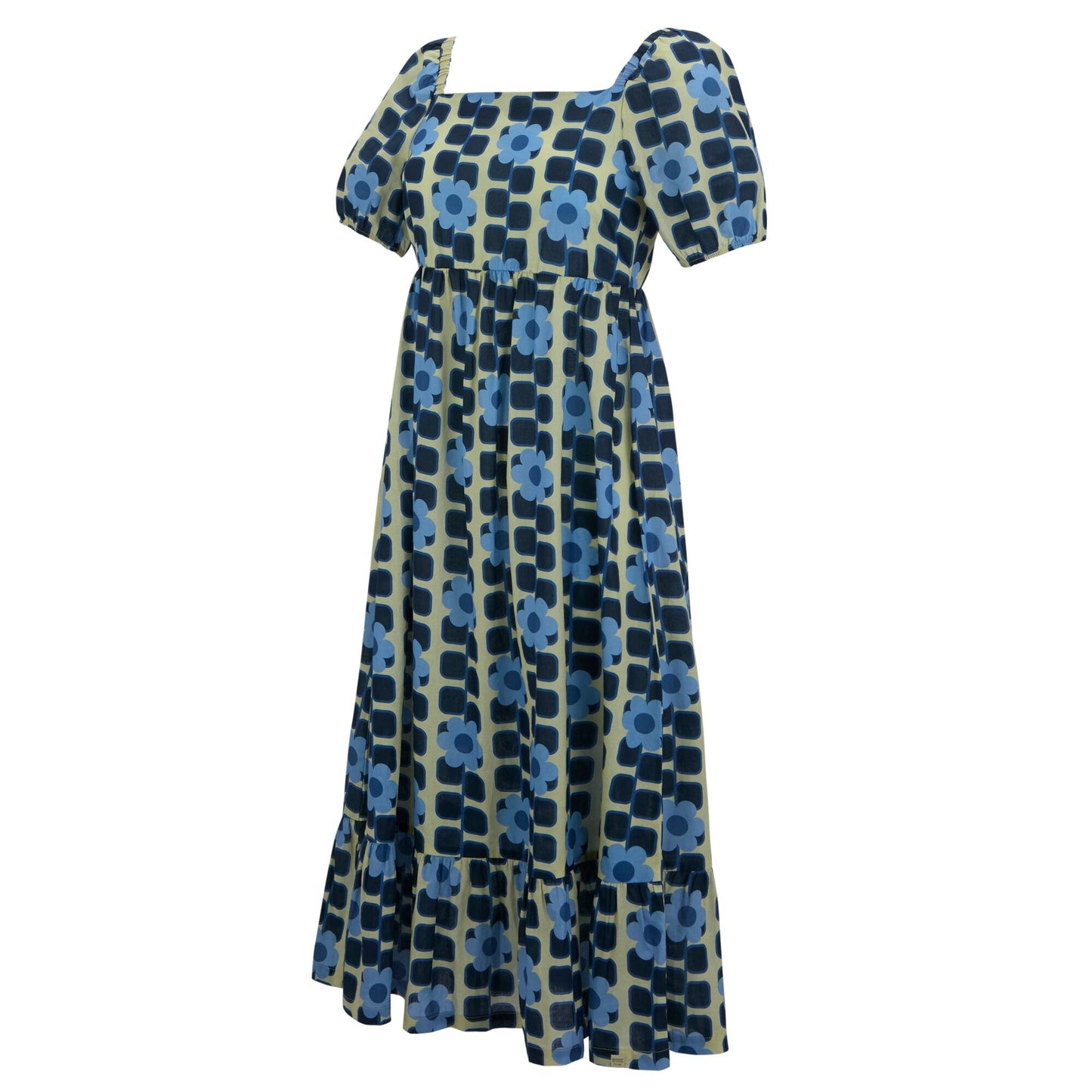 Blue - Side - Regatta Womens-Ladies Orla Kiely Giant Flower Summer Midi Dress