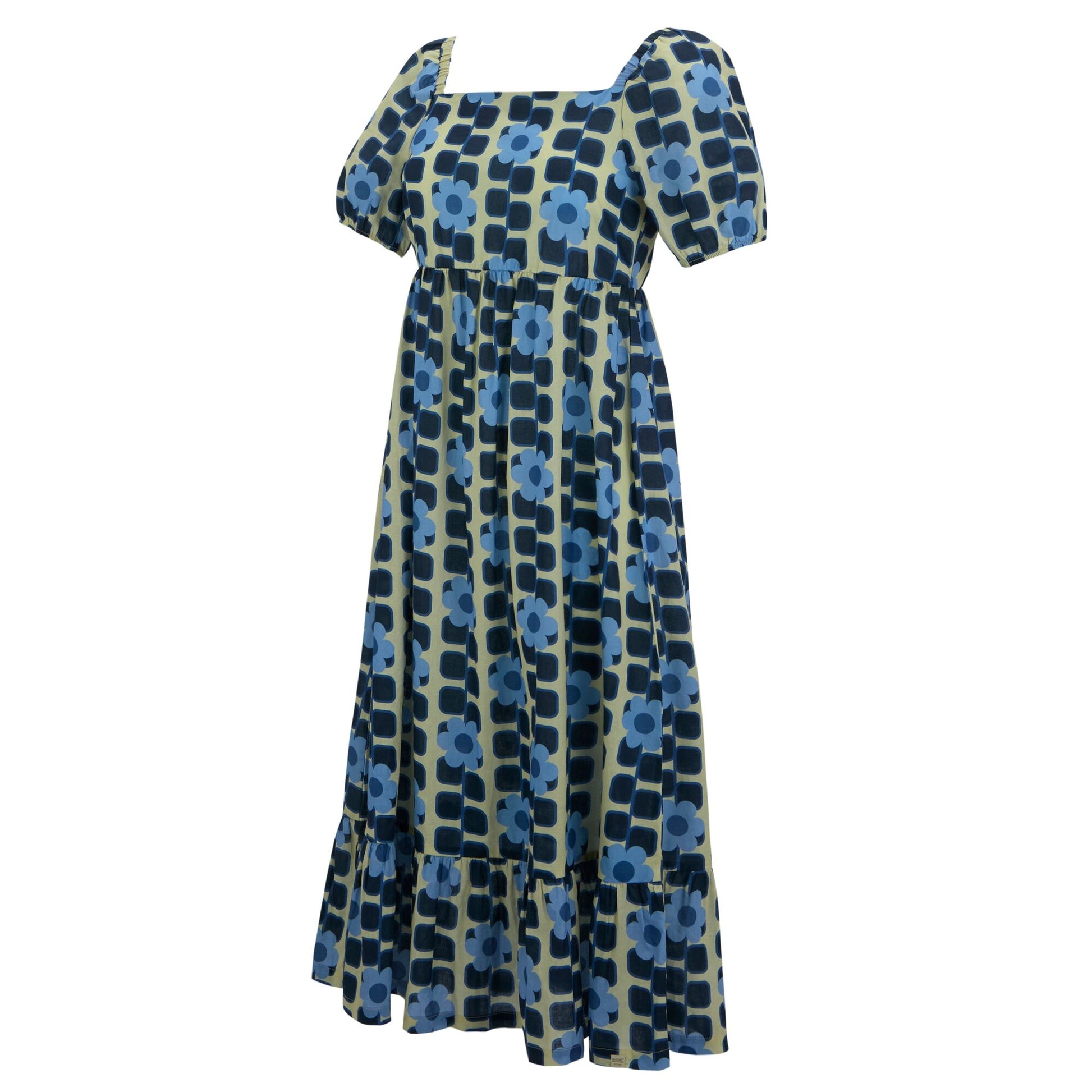 Blue - Side - Regatta Womens-Ladies Orla Kiely Giant Flower Summer Midi Dress