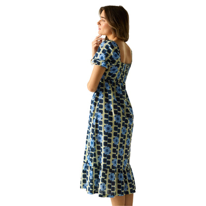 Blue - Pack Shot - Regatta Womens-Ladies Orla Kiely Giant Flower Summer Midi Dress