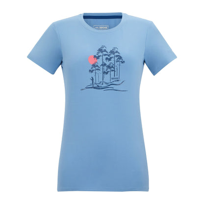 Washed Denim - Front - Regatta Womens-Ladies Fingal Trees Stretch T-Shirt
