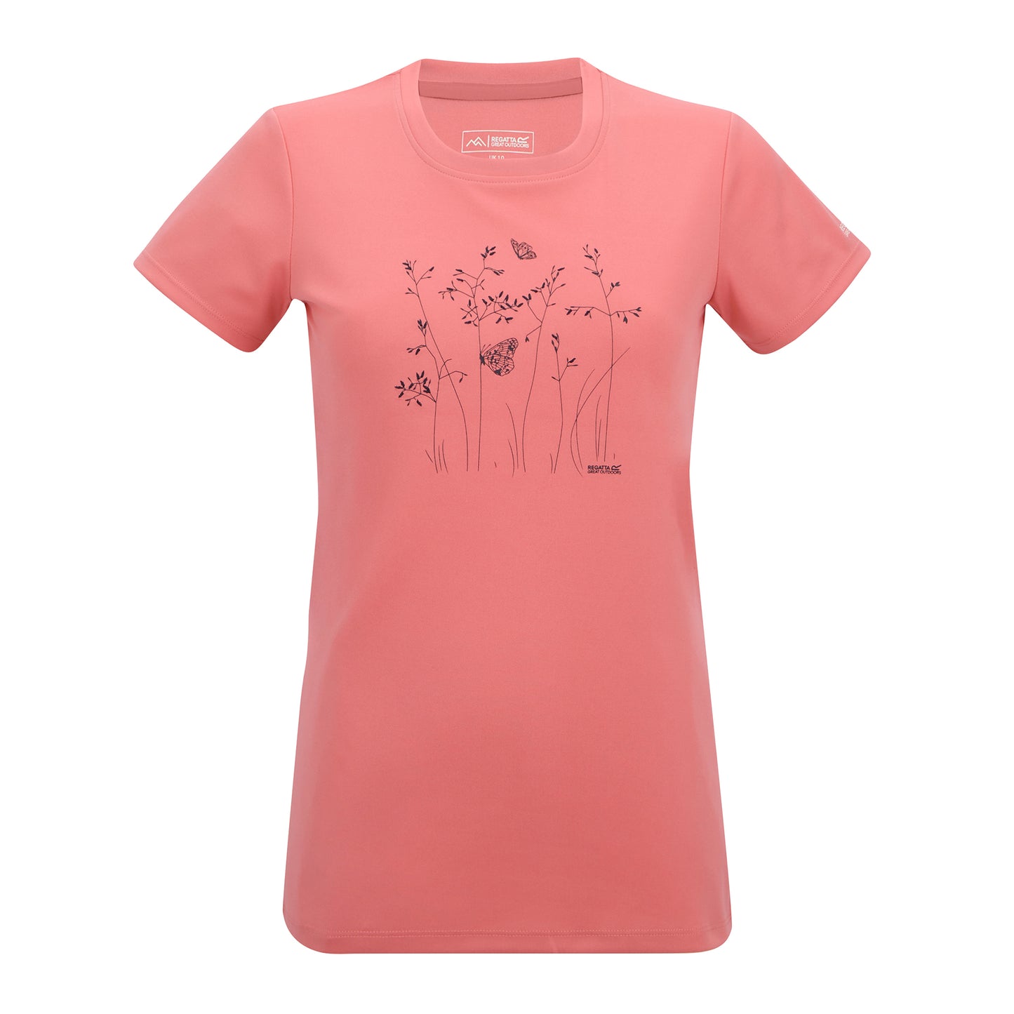 Peach Pink - Front - Regatta Womens-Ladies Fingal Wild Grass T-Shirt