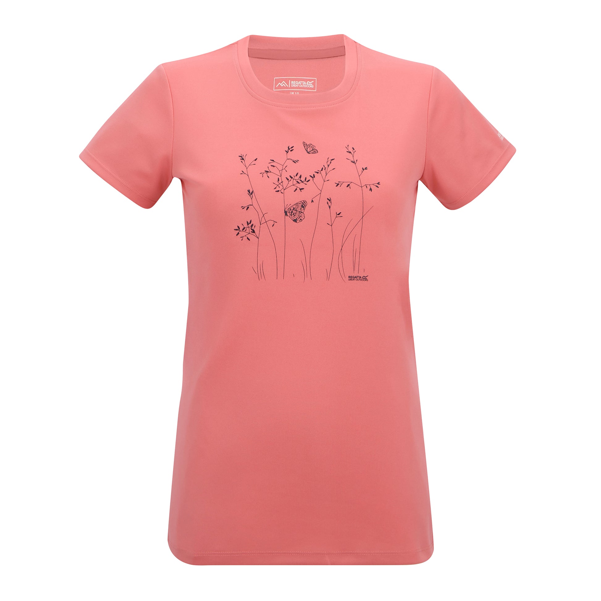 Peach Pink - Front - Regatta Womens-Ladies Fingal Wild Grass T-Shirt