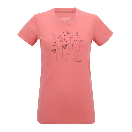 Peach Pink - Front - Regatta Womens-Ladies Fingal Wild Grass T-Shirt