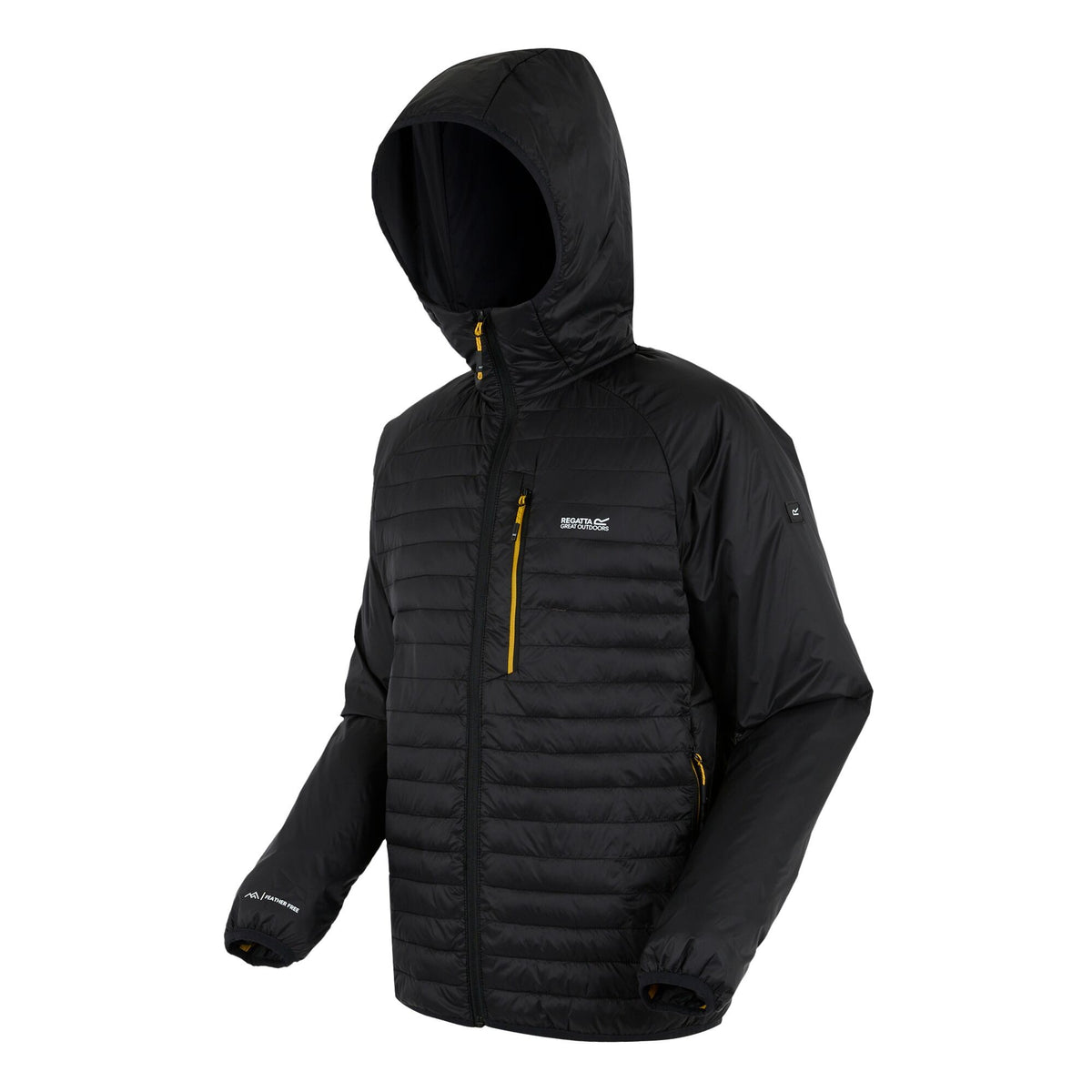 Black - Side - Regatta Mens Rowak Padded Jacket