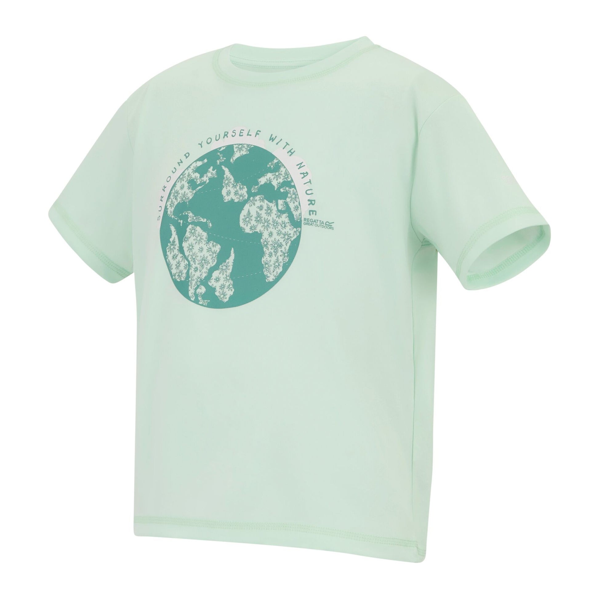 Ocean Mist - Side - Regatta Childrens-Kids Aria Globe T-Shirt