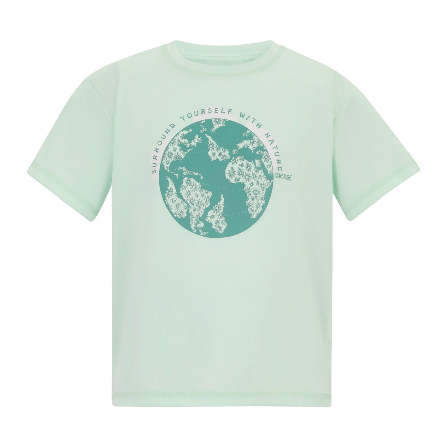Ocean Mist - Front - Regatta Childrens-Kids Aria Globe T-Shirt