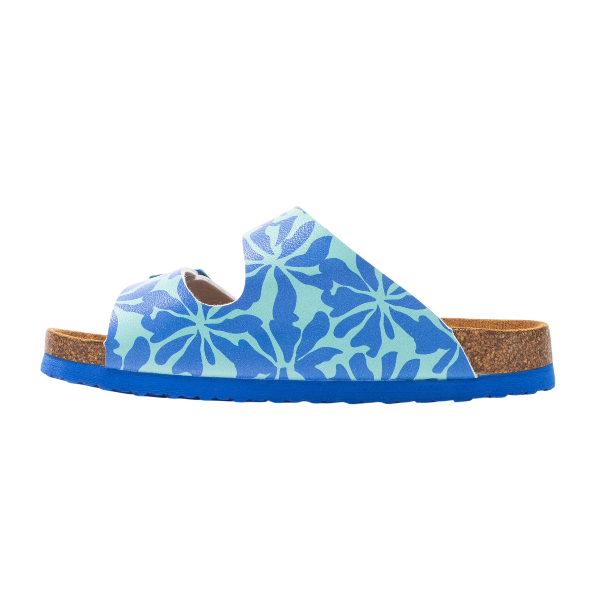 Ice Green-Sonic Blue - Side - Regatta Childrens-Kids Mia Double Strap Sandals