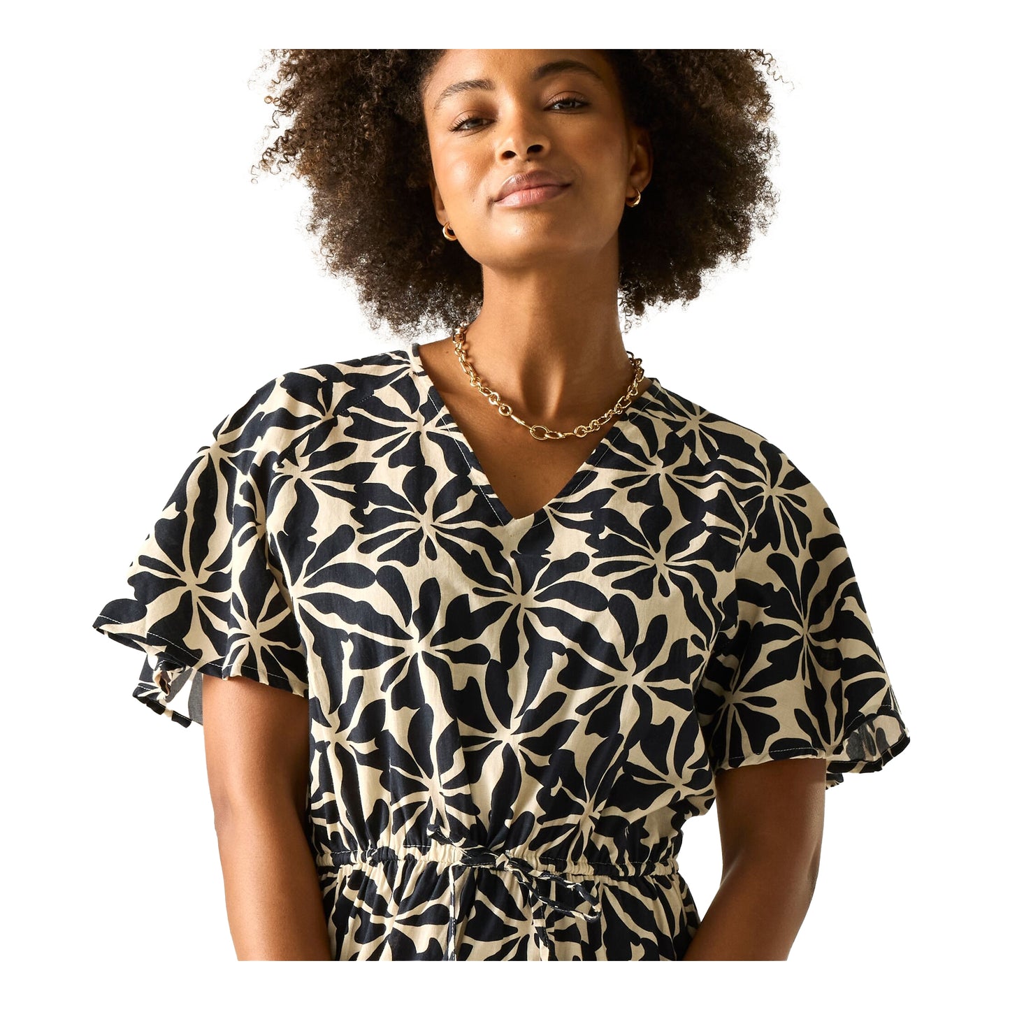 Multicoloured - Side - Regatta Womens-Ladies Elona Abstract Floral Midi Dress