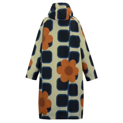 Orange - Back - Regatta Unisex Adult Orla Kiely Giant Square Flower Changing Robe