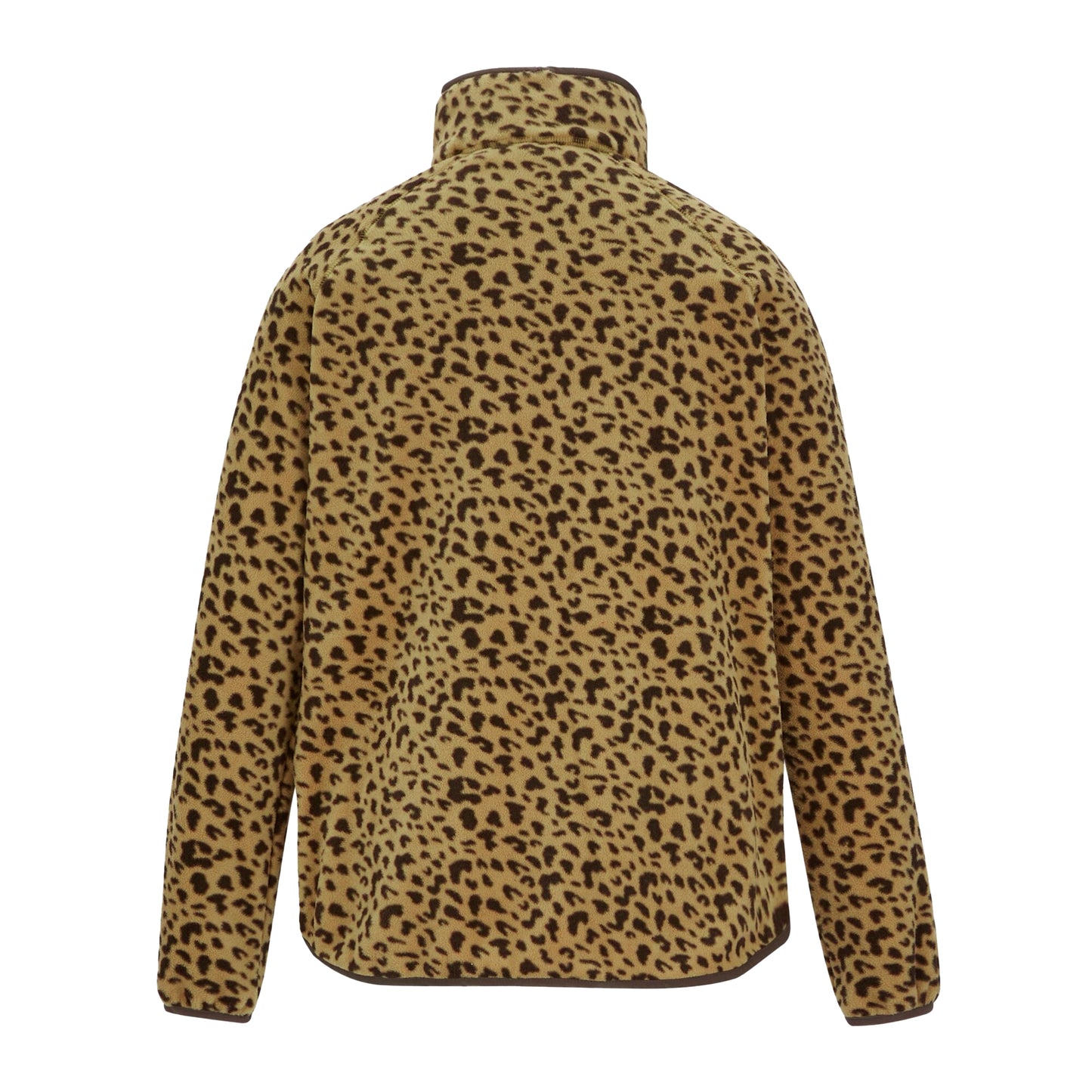 Multicoloured - Back - Regatta Womens-Ladies Frankie Leopard Print Half Zip Fleece Jacket
