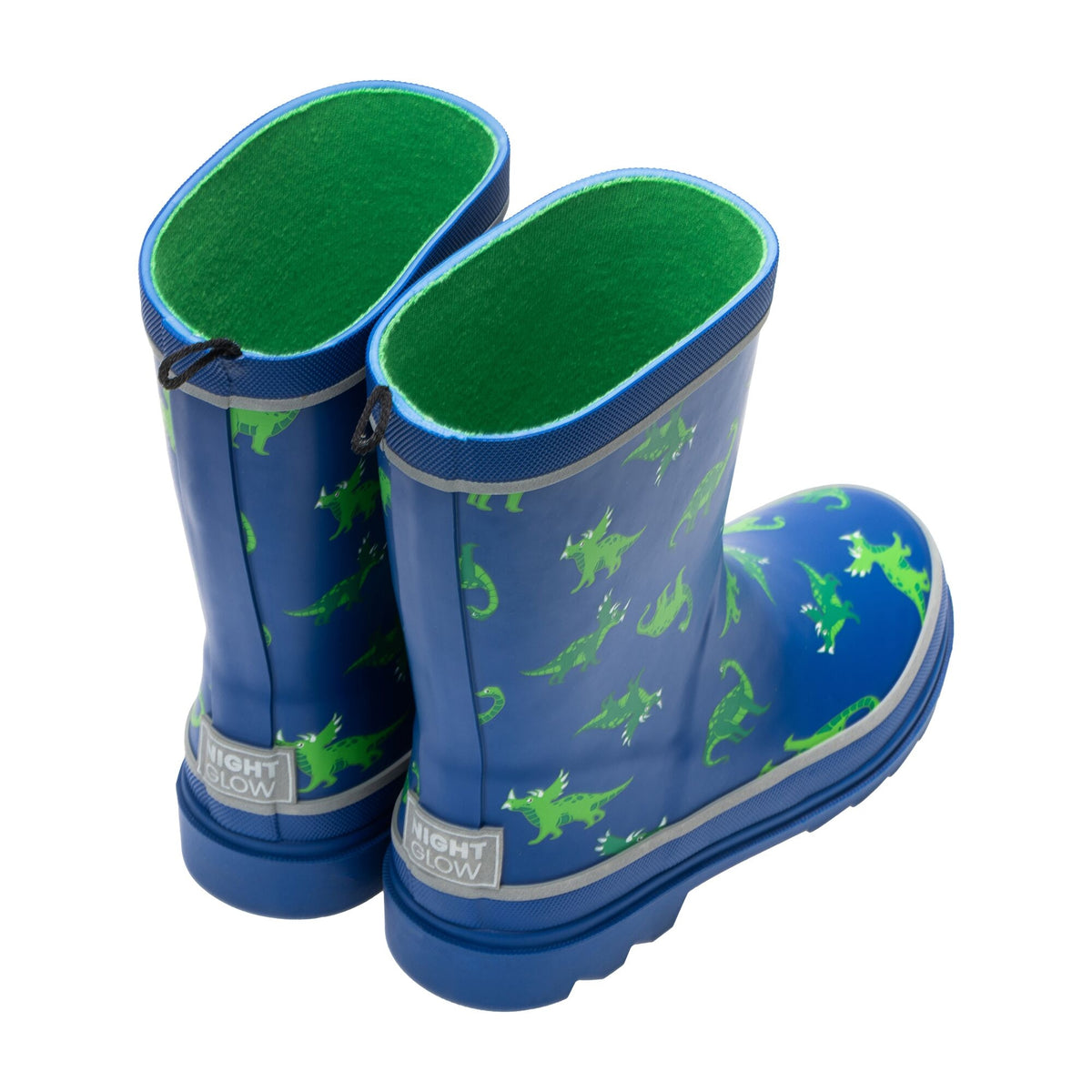Blue Green - Close up - Regatta Childrens-Kids Mudplay III Dinosaur Wellington Boots