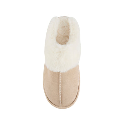 Beige - Side - Regatta Womens-Ladies Tulsy Plain Mule Slippers