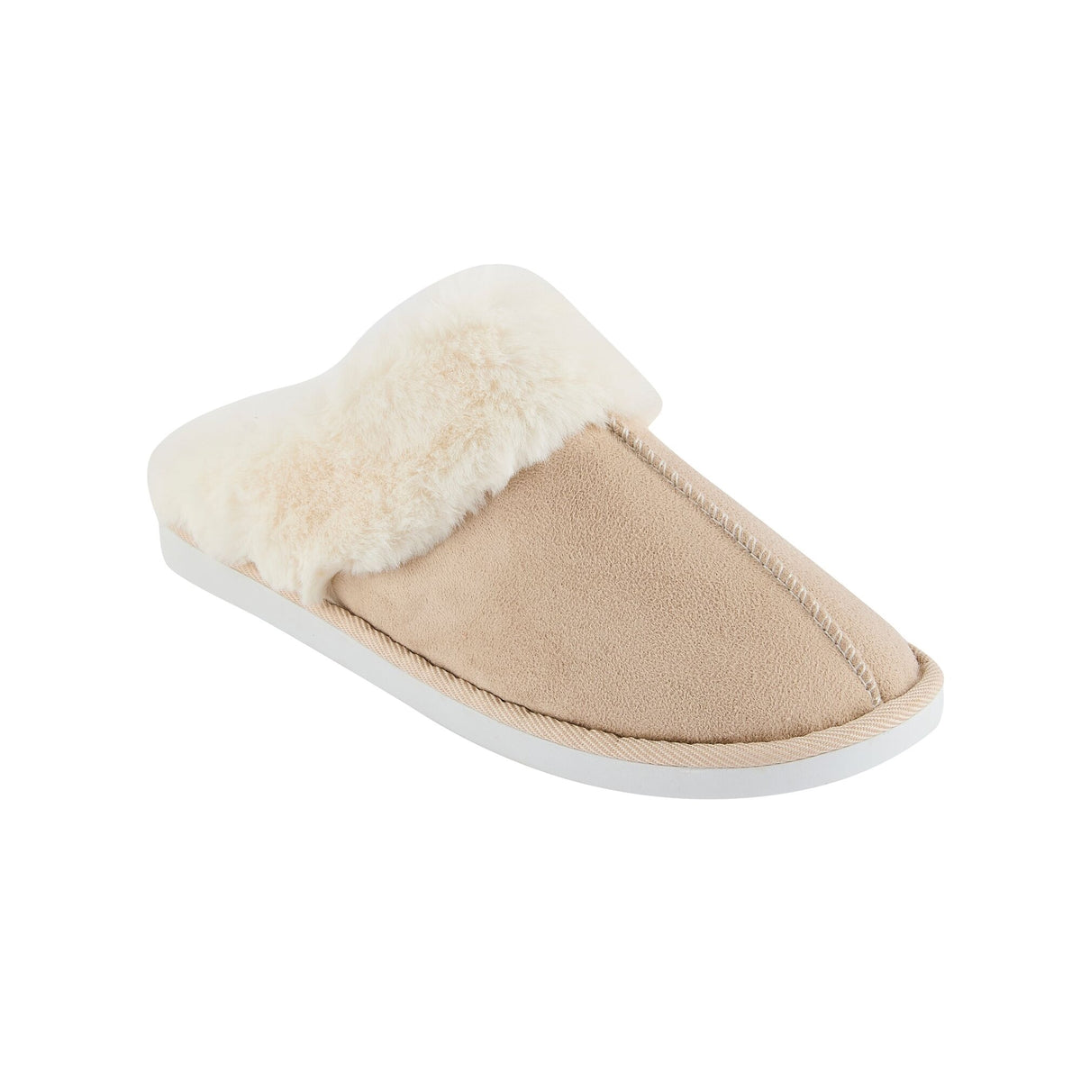 Beige - Pack Shot - Regatta Womens-Ladies Tulsy Plain Mule Slippers