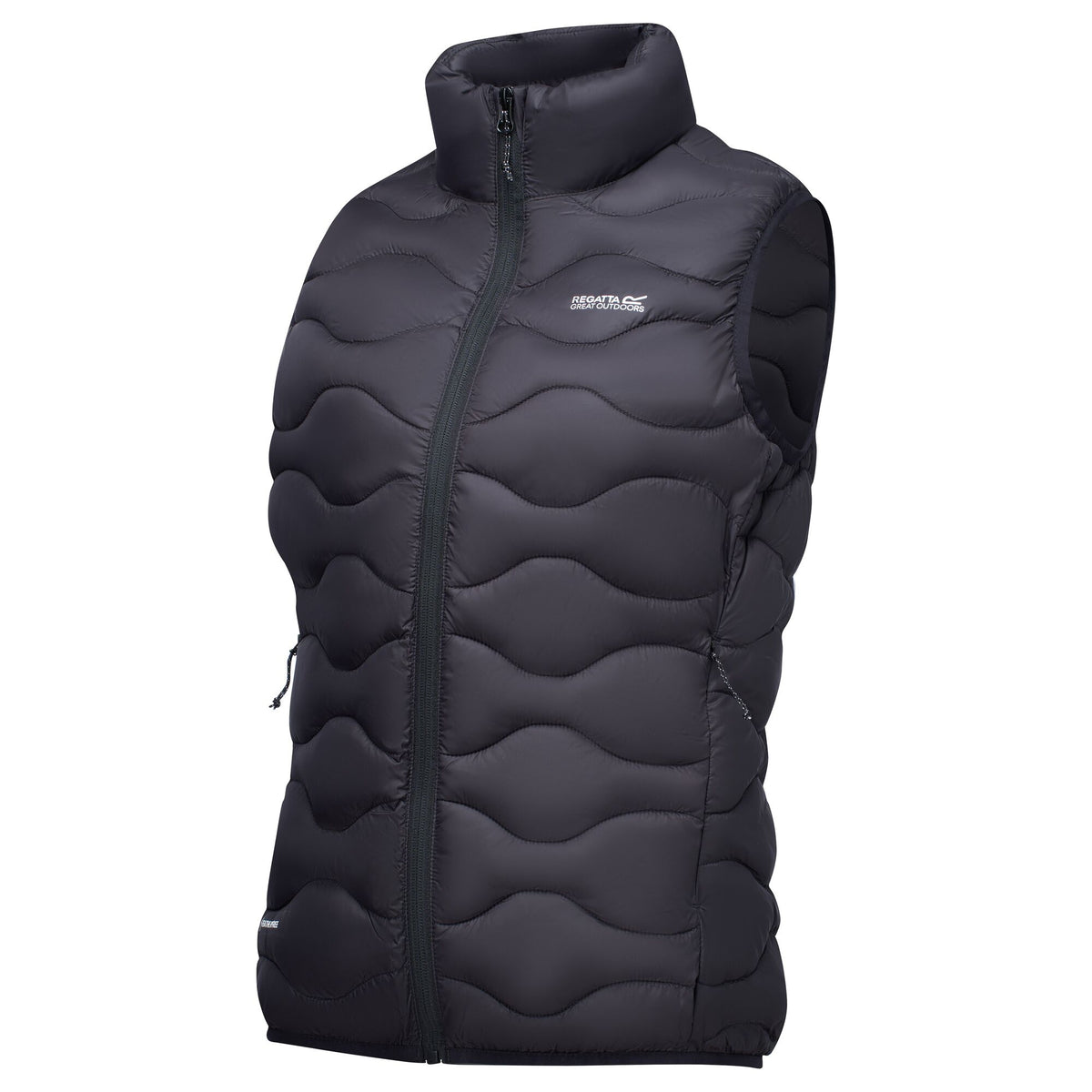 Black - Side - Regatta Womens-Ladies Hydi Quilted Gilet