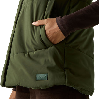 Dark Khaki - Close up - Regatta Womens-Ladies Nehiala Gilet