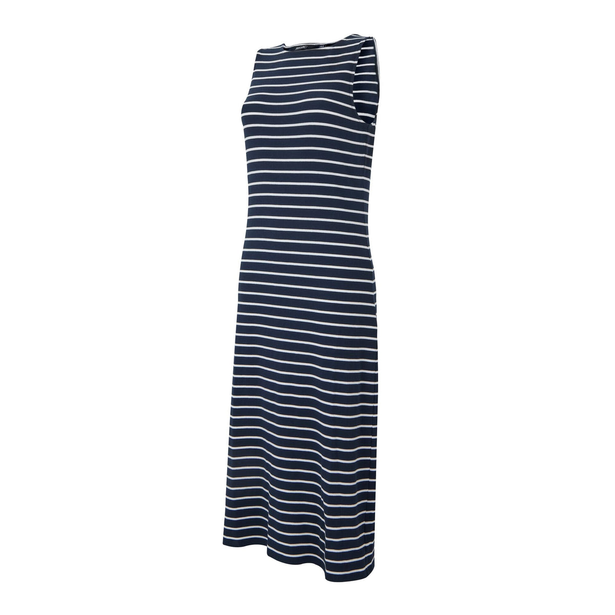 Navy-White - Side - Regatta Womens-Ladies Amorie Contrast Striped Midi Dress