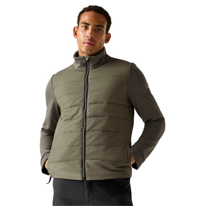 Smokey Olive - Close up - Regatta Mens Waverhill Hybrid Jacket