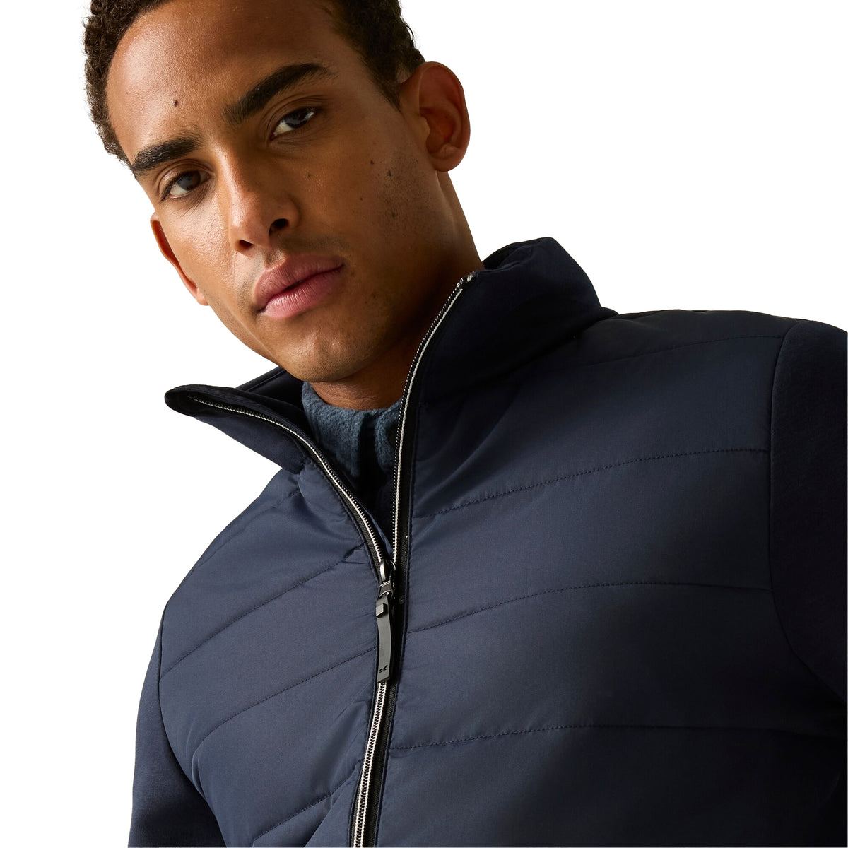 Navy - Pack Shot - Regatta Mens Waverhill Hybrid Jacket