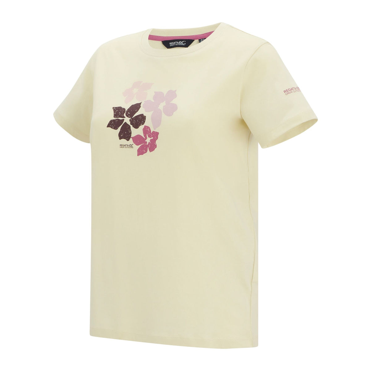 Light Vanilla - Side - Regatta Womens-Ladies Filandra VX Shadow Flower T-Shirt