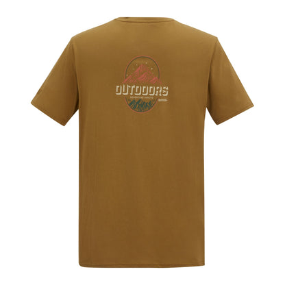 Rich Tan - Back - Regatta Mens Cline IX Original Outdoor Back Print T-Shirt