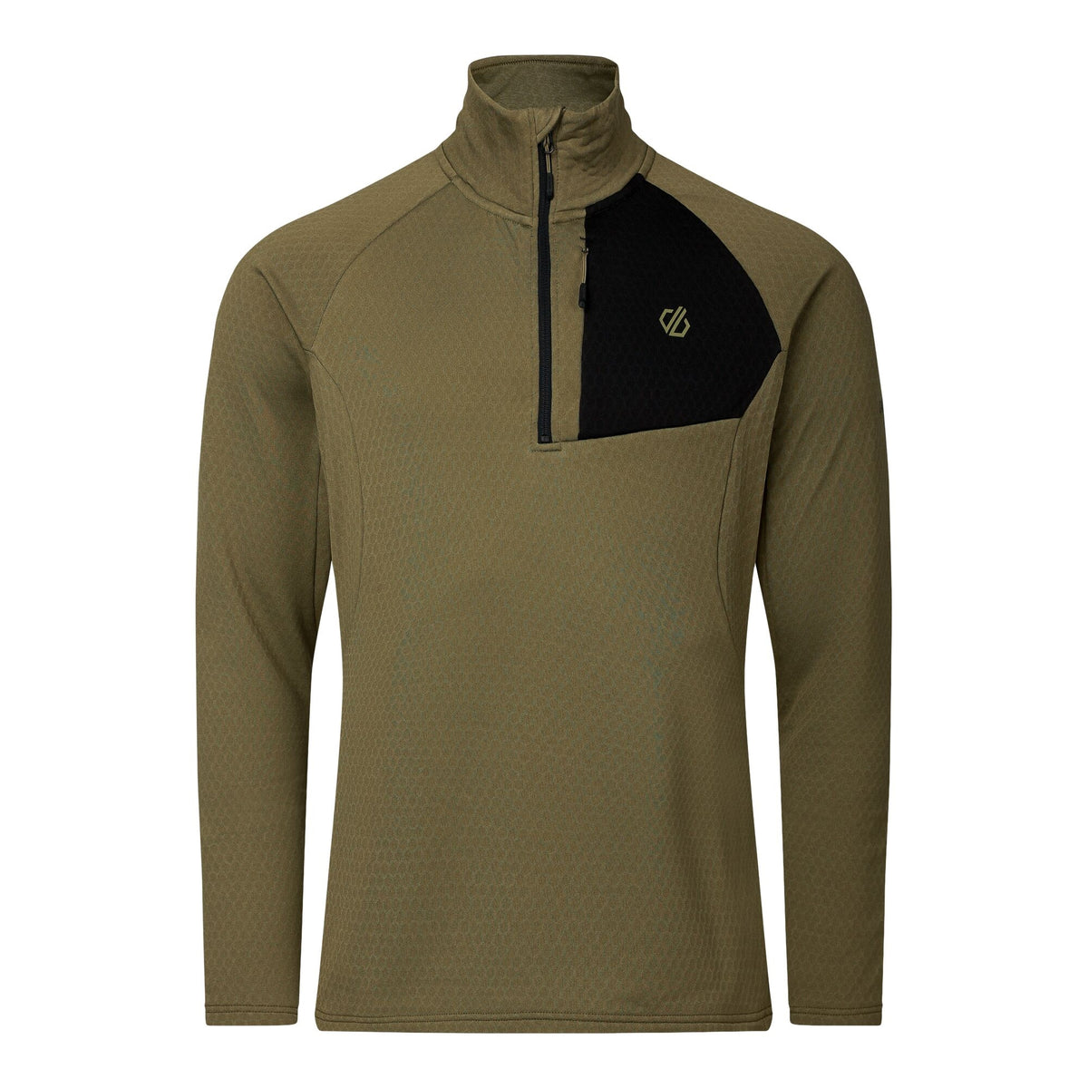 Martini Olive - Front - Dare 2B Mens Venture Stretch Overhead Midlayer