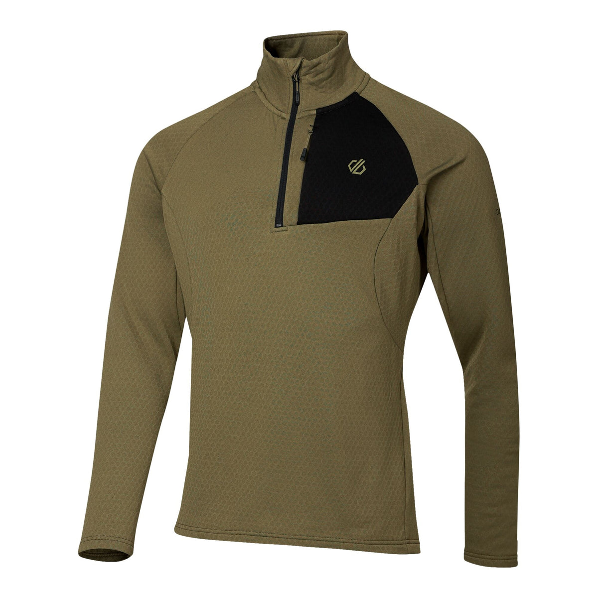 Martini Olive - Side - Dare 2B Mens Venture Stretch Overhead Midlayer