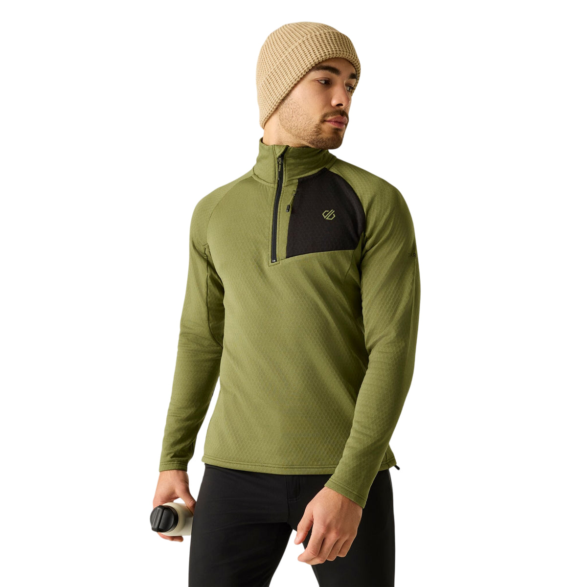 Martini Olive - Lifestyle - Dare 2B Mens Venture Stretch Overhead Midlayer