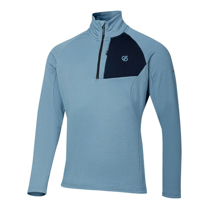 Dusky Blue - Side - Dare 2B Mens Venture Stretch Overhead Midlayer