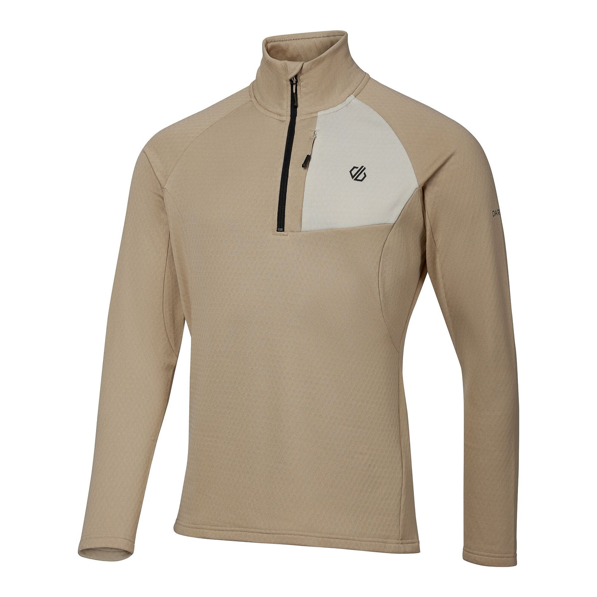 White Pepper - Front - Dare 2B Mens Venture Stretch Overhead Midlayer