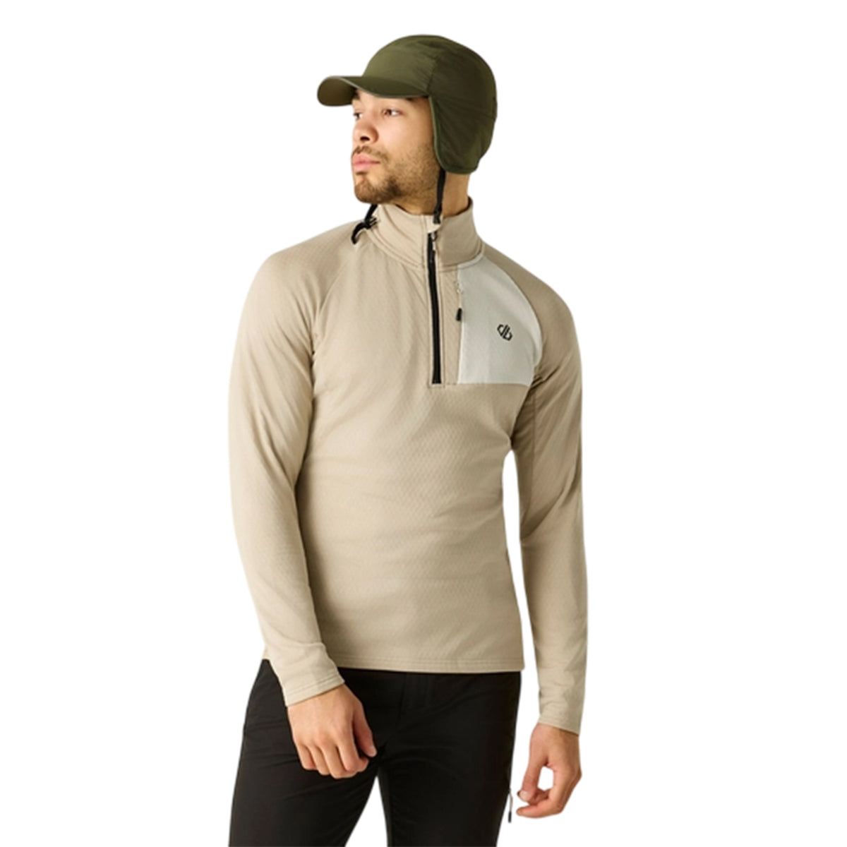 White Pepper - Pack Shot - Dare 2B Mens Venture Stretch Overhead Midlayer