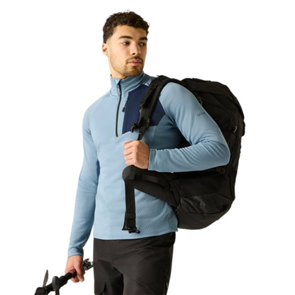 Dusky Blue - Close up - Dare 2B Mens Venture Stretch Overhead Midlayer