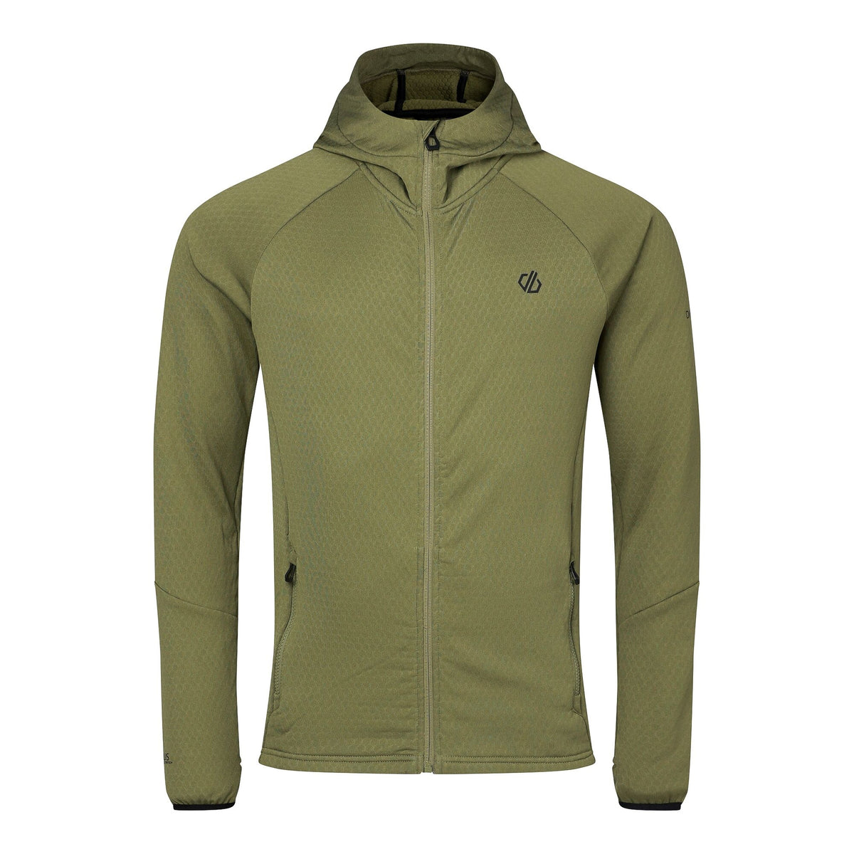 Martini Olive - Front - Regatta Mens Venture Stretch Hooded Midlayer
