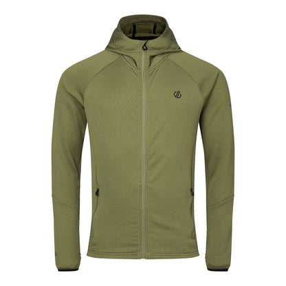 Martini Olive - Front - Regatta Mens Venture Stretch Hooded Midlayer