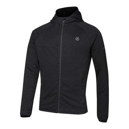 Black - Side - Regatta Mens Venture Stretch Hooded Midlayer