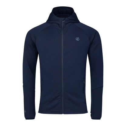 Navy - Front - Regatta Mens Venture Stretch Hooded Midlayer