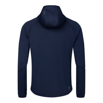 Navy - Back - Regatta Mens Venture Stretch Hooded Midlayer