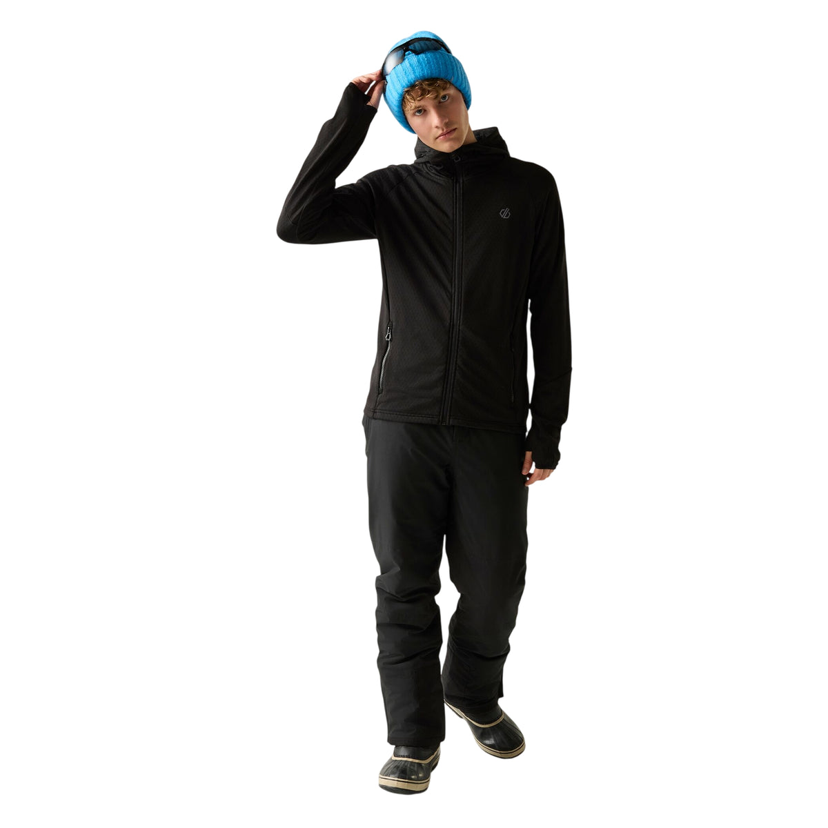 Black - Pack Shot - Regatta Mens Venture Stretch Hooded Midlayer