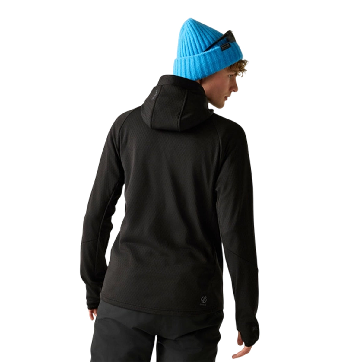 Black - Close up - Regatta Mens Venture Stretch Hooded Midlayer