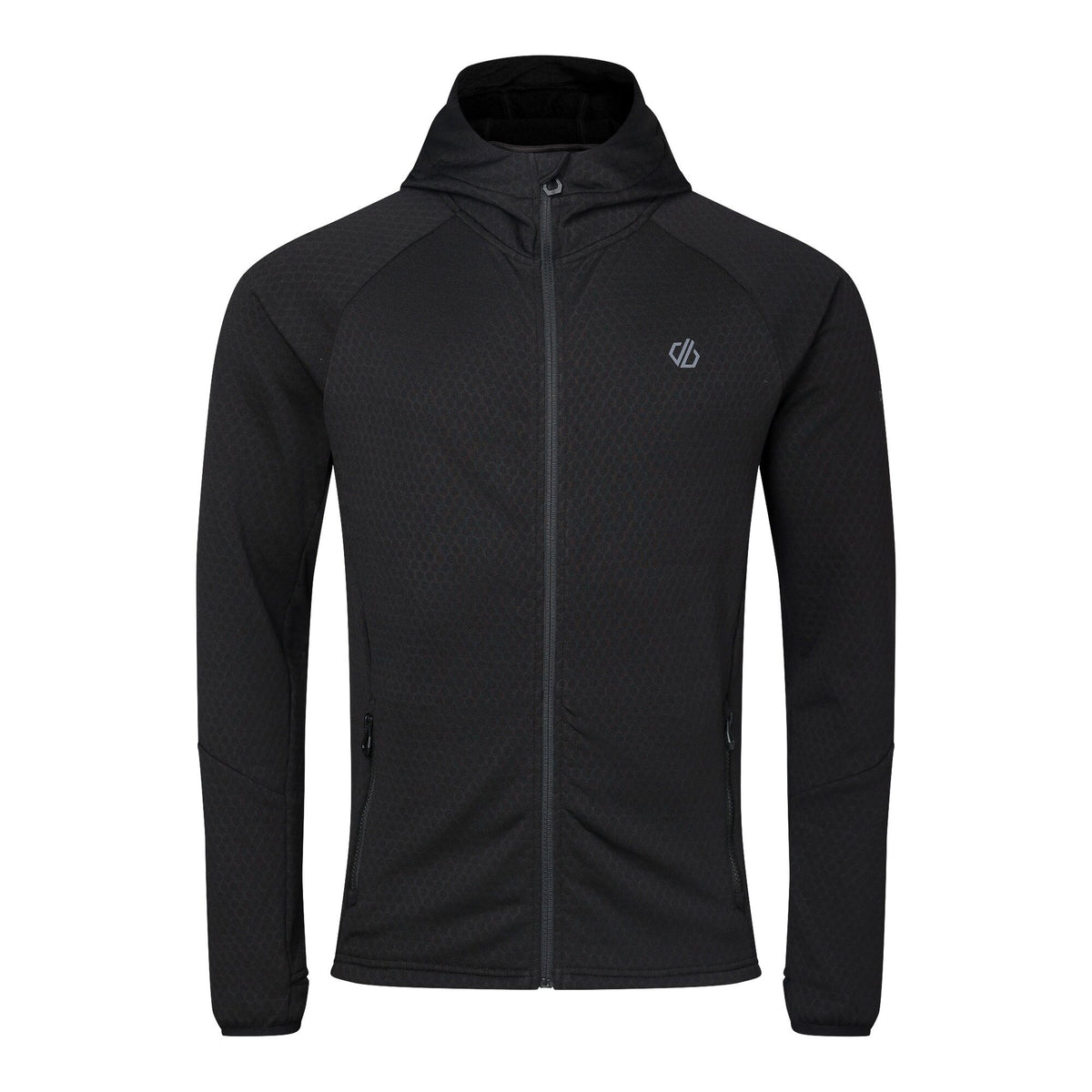 Black - Front - Regatta Mens Venture Stretch Hooded Midlayer