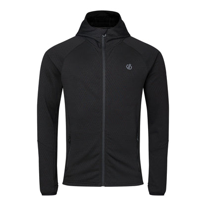 Black - Front - Regatta Mens Venture Stretch Hooded Midlayer