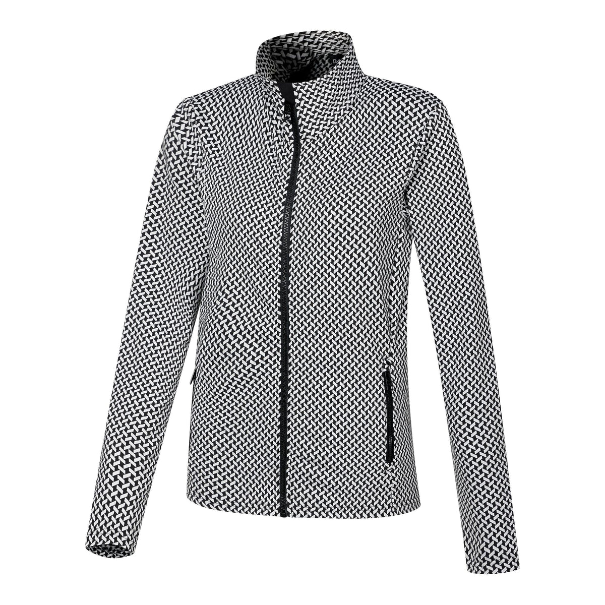 Black-Egret - Side - Dare 2B Womens-Ladies Descend III Jacquard Midlayer