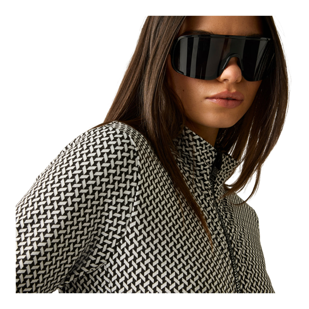Black-Egret - Lifestyle - Dare 2B Womens-Ladies Descend III Jacquard Midlayer