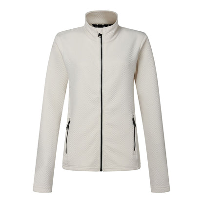 Egret - Front - Dare 2B Womens-Ladies Descend III Jacquard Midlayer