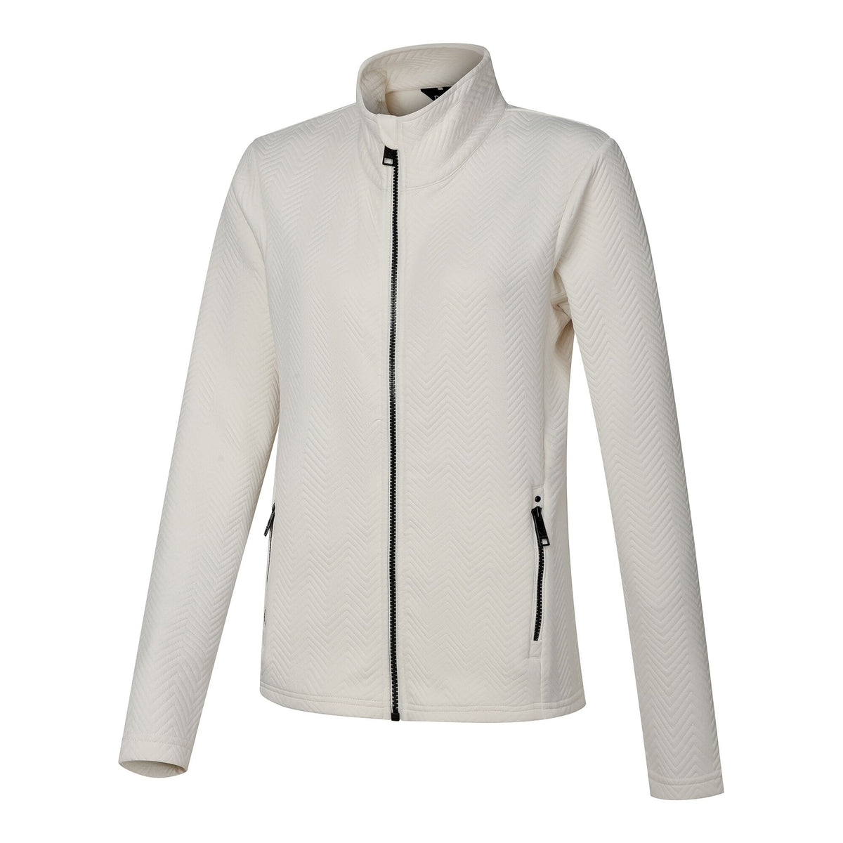 Egret - Side - Dare 2B Womens-Ladies Descend III Jacquard Midlayer