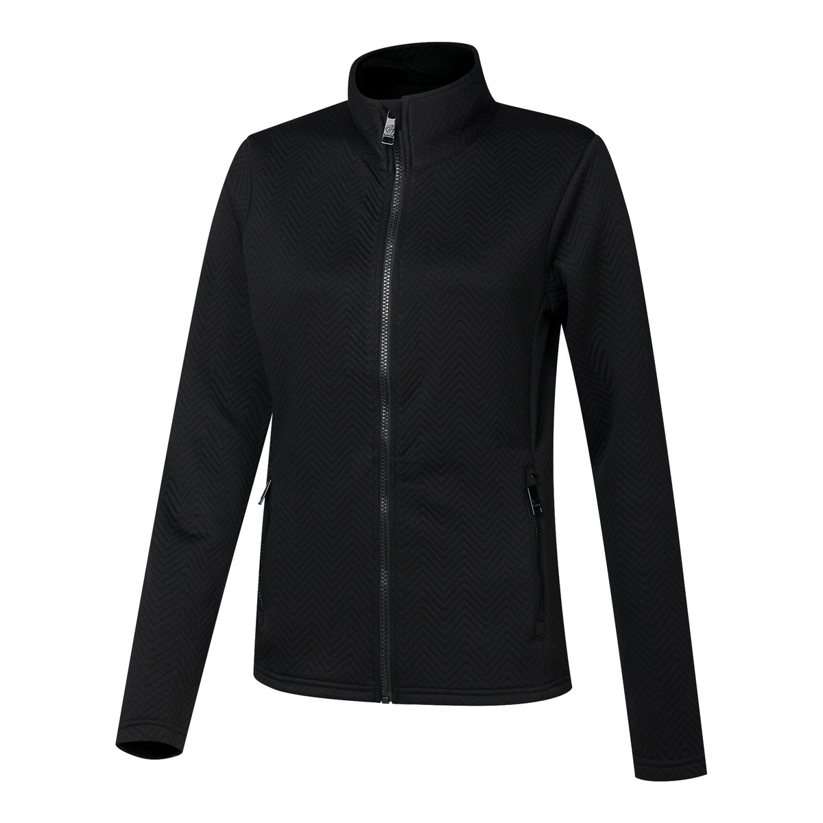 Black - Side - Dare 2B Womens-Ladies Descend III Jacquard Midlayer