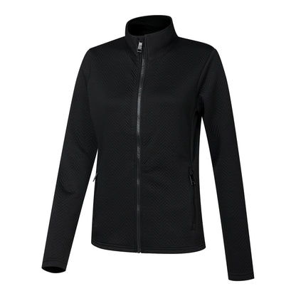 Black - Side - Dare 2B Womens-Ladies Descend III Jacquard Midlayer